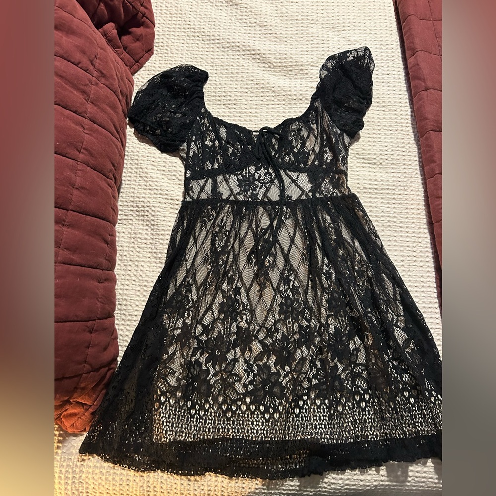Altar'd State Black Lace Dress